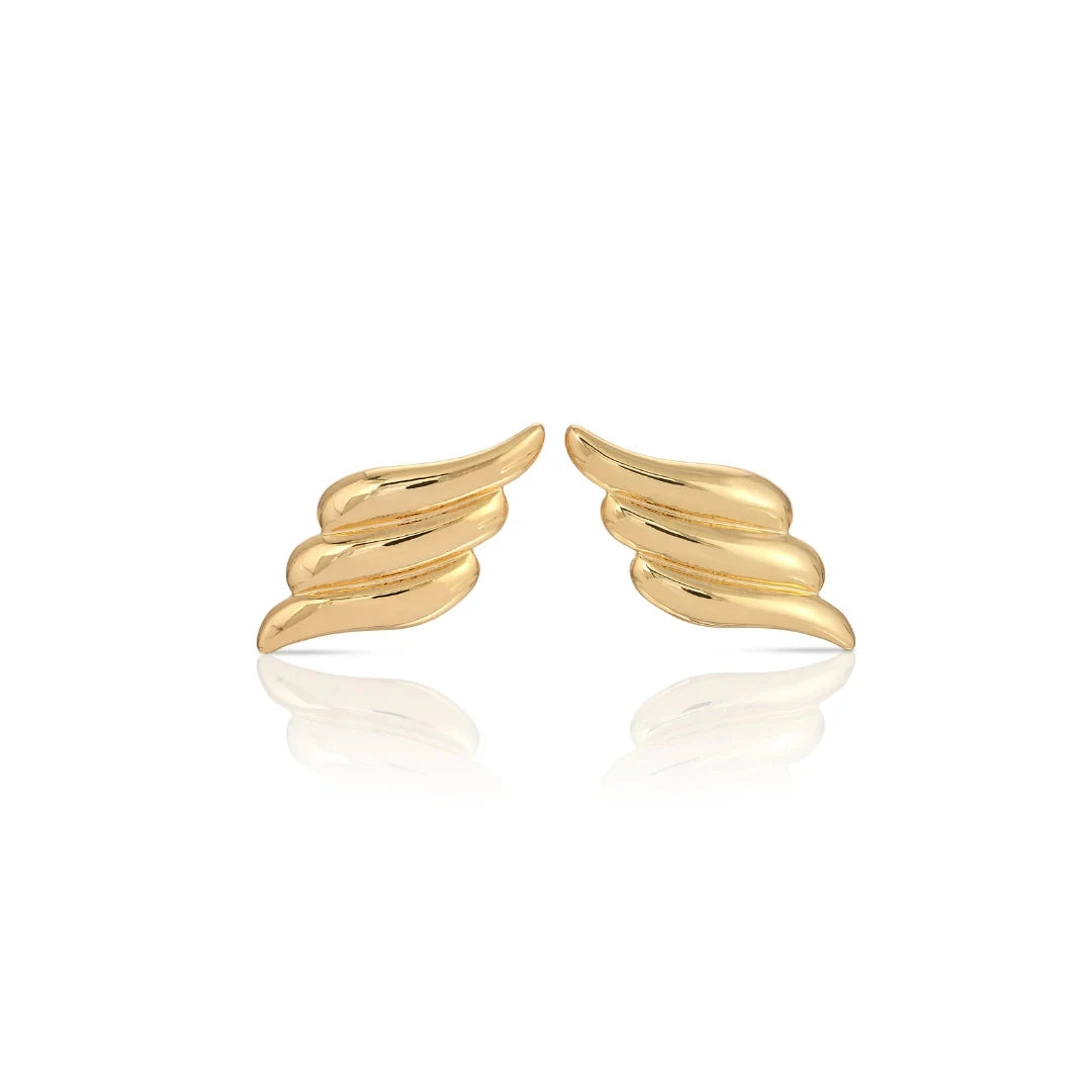 18k Gold Plated Stainless Steel Statement Stud Earrings