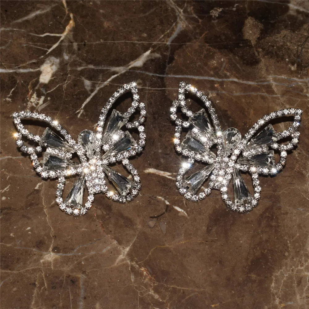 Butterfly Crystal Stud Earrings