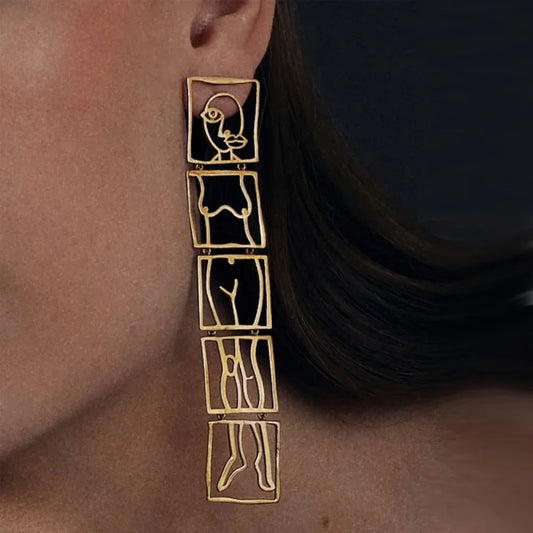 Surrealist Framed Body Earrings