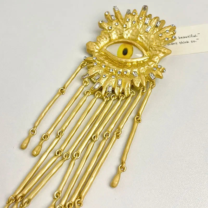 Devil's Eye Dangle Surrealist Baroque Brooch