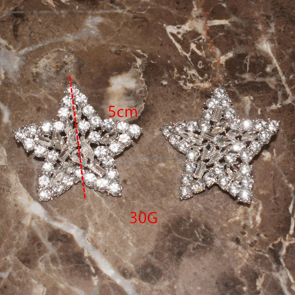 Statement Chunky Star Strass Crystal Earrings