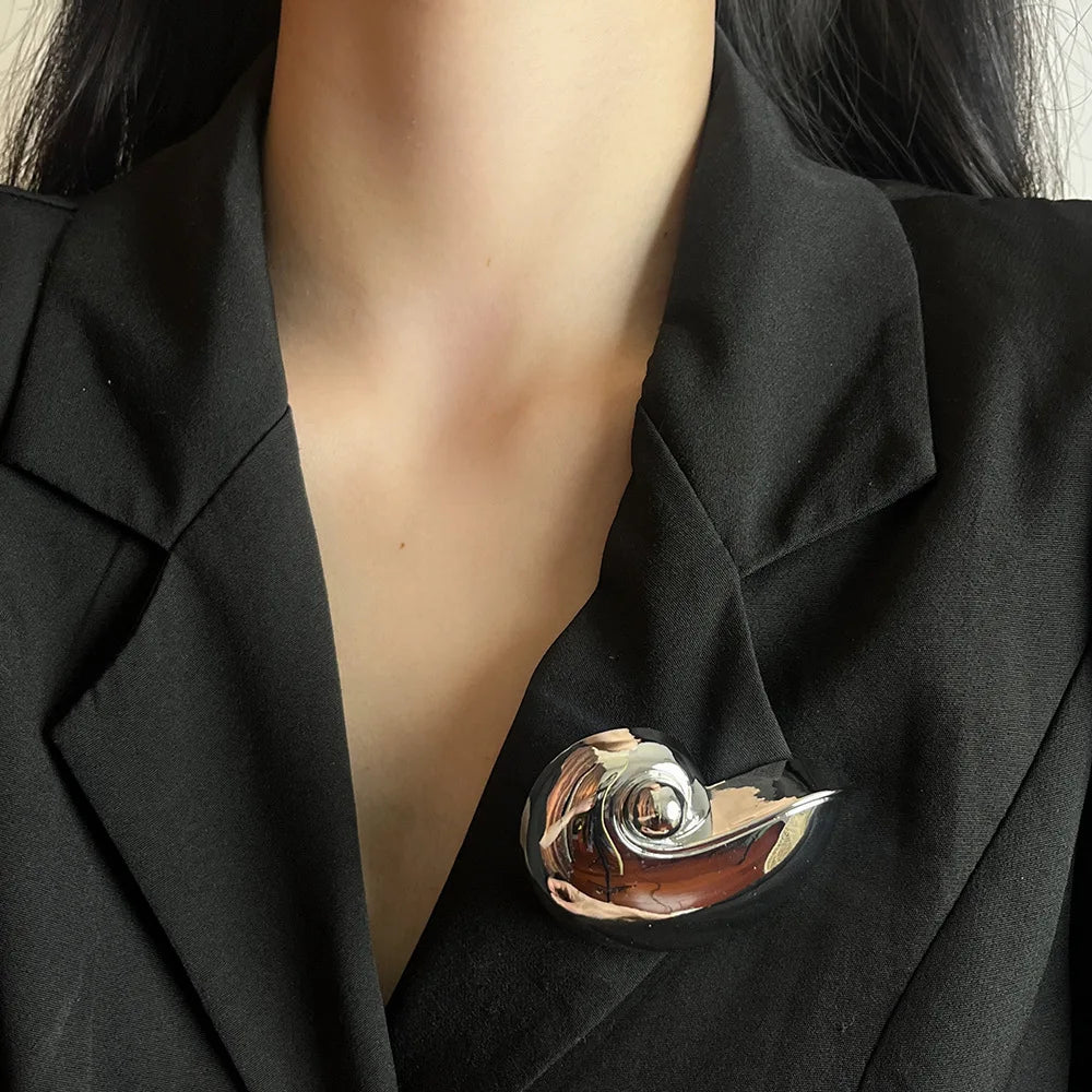 Nautilus Statement Brooch