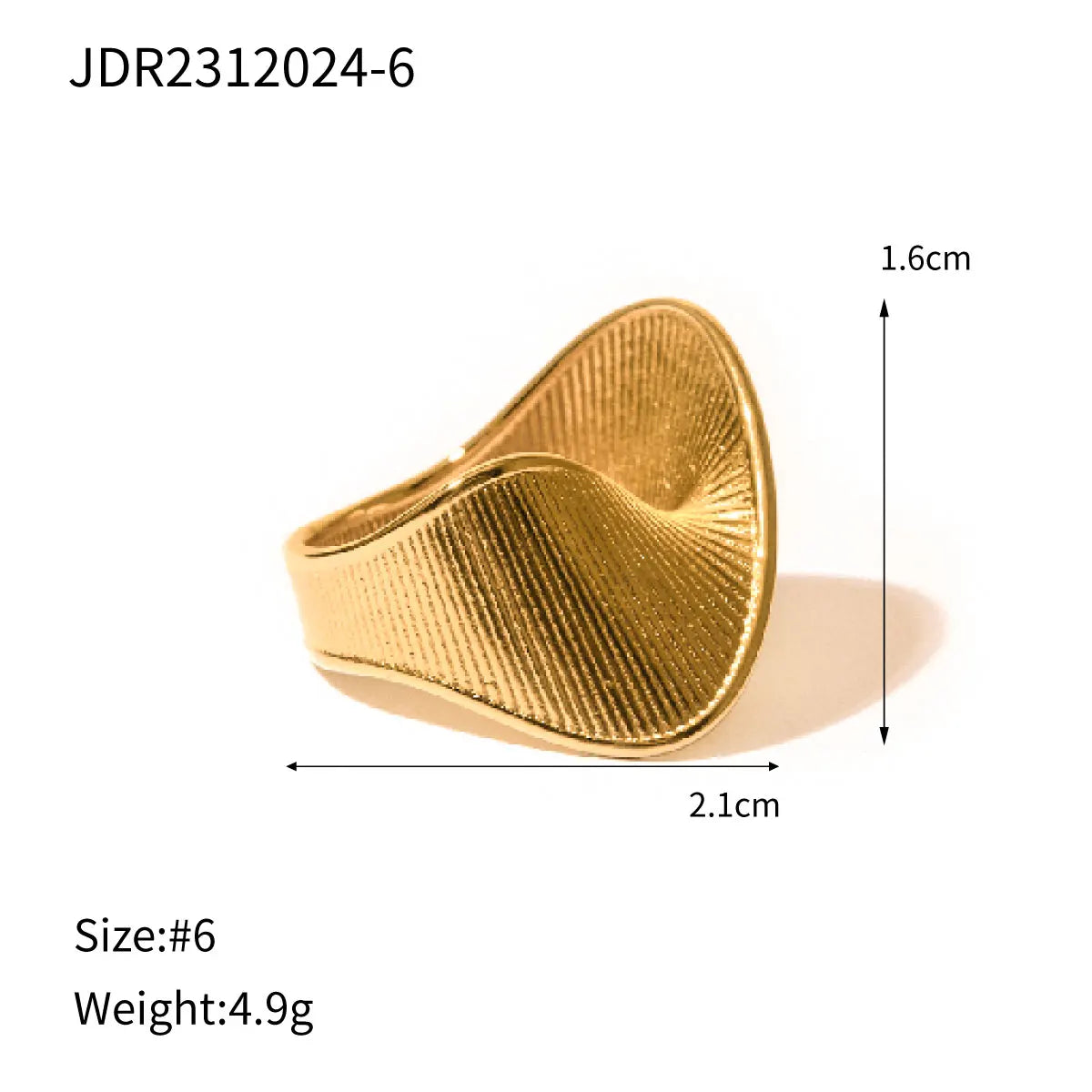 18K Gold Plated Twisted Ring