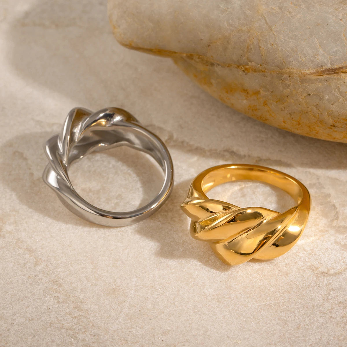 18K Gold Plated Twisted Ring