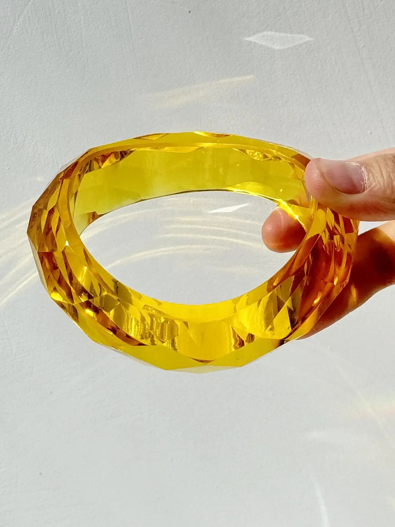 Resin Asymmetrical Wide Bracelets Bangles