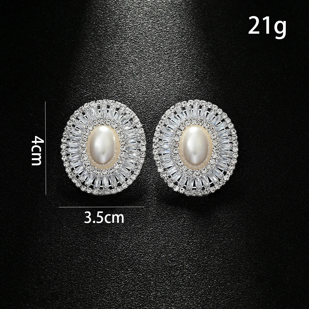 Rhinestone Ear Clip Earrings