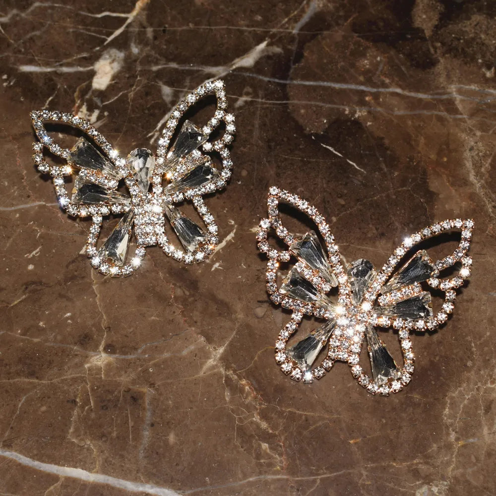 Butterfly Crystal Stud Earrings