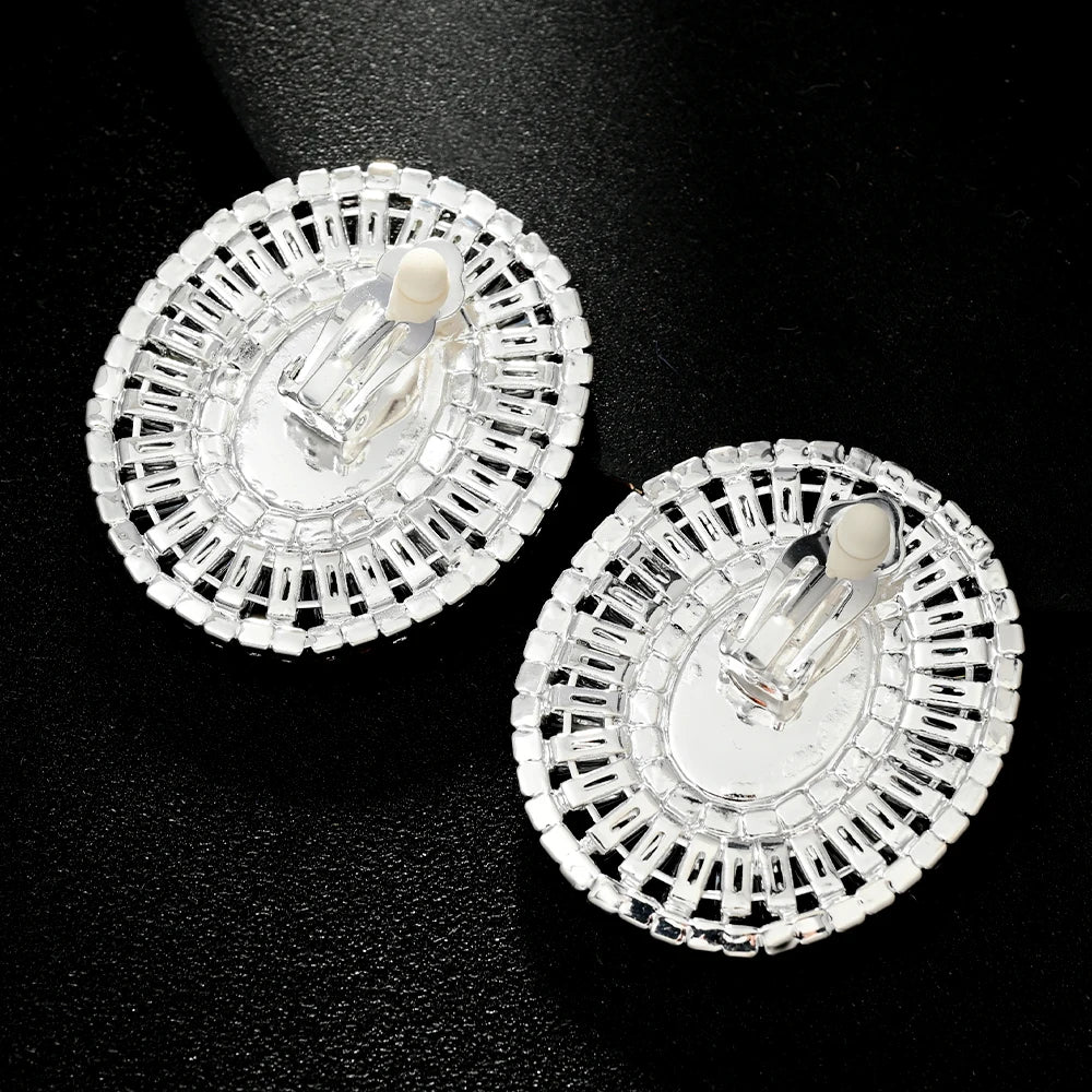 Rhinestone Ear Clip Earrings