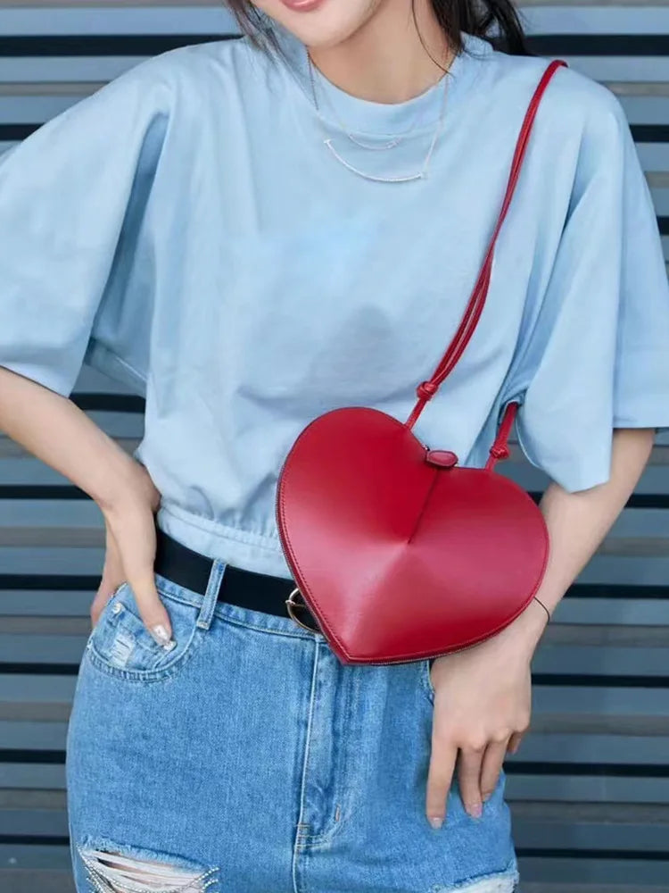 Heart shape bag crossbody bag