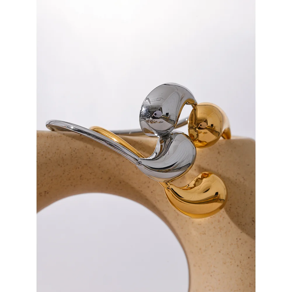 18K Gold Plated Water Drop Bracelet Bangle