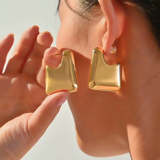 Geometric Square Earrings