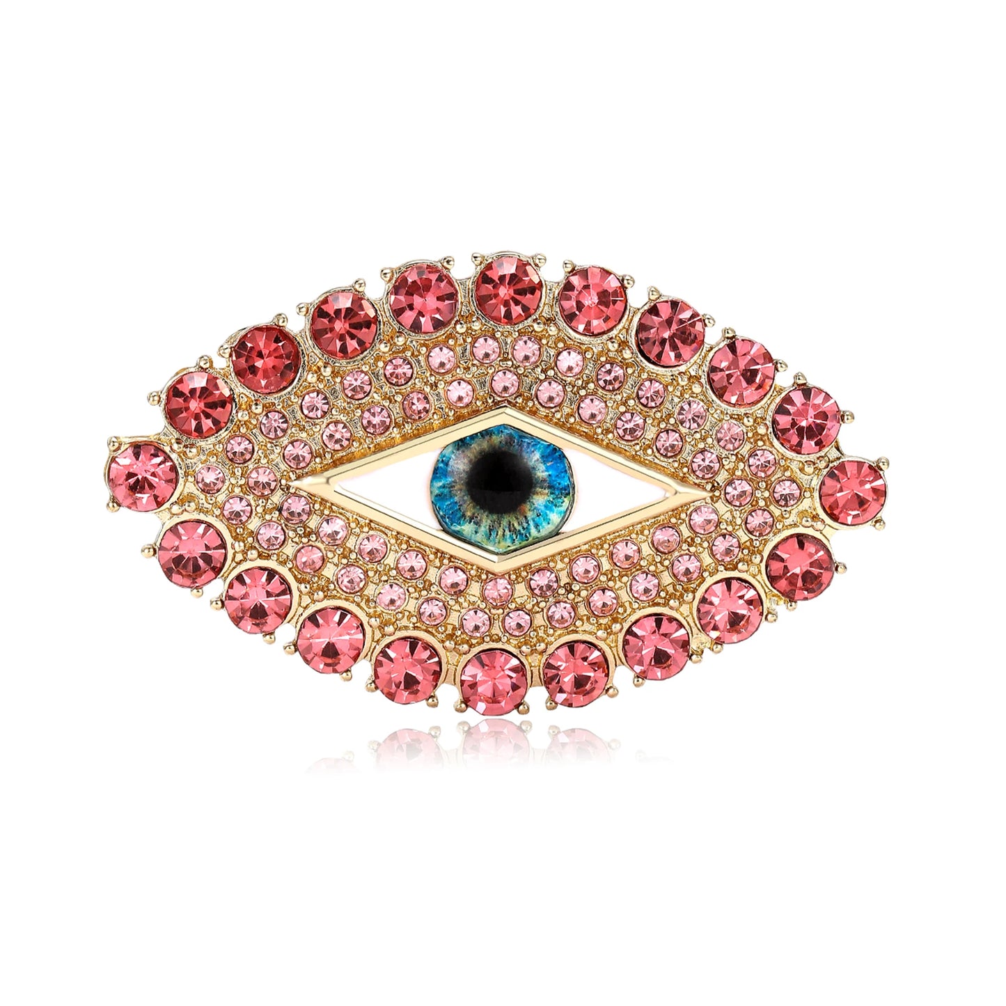 Baroque Rhinestone Devil's Eye Brooch