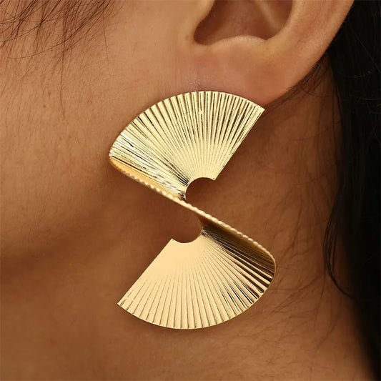 Statement Twisted Spiral Earrings