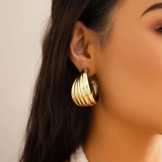 Statement Chunky Hoop Earrings