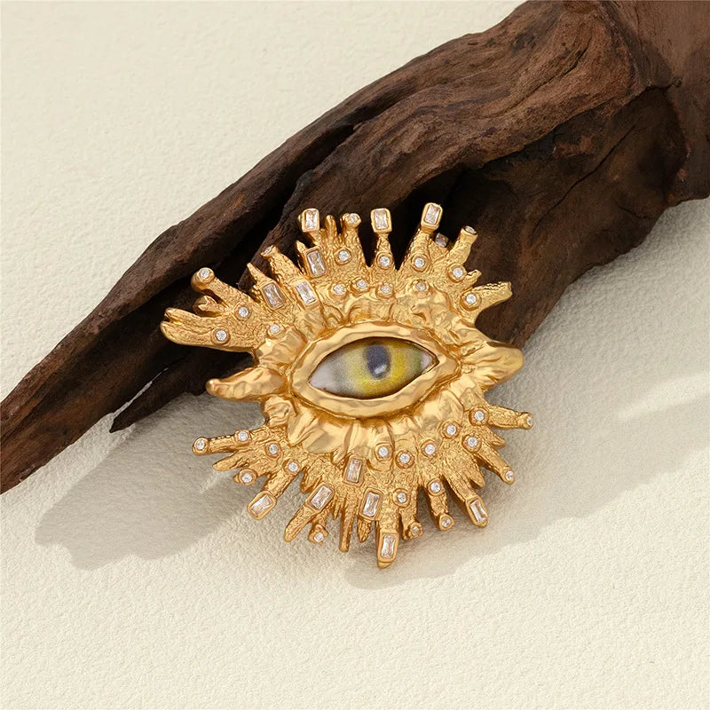 Personality Devil's Eye Ring Exaggerate Jewelry Schiaparelli