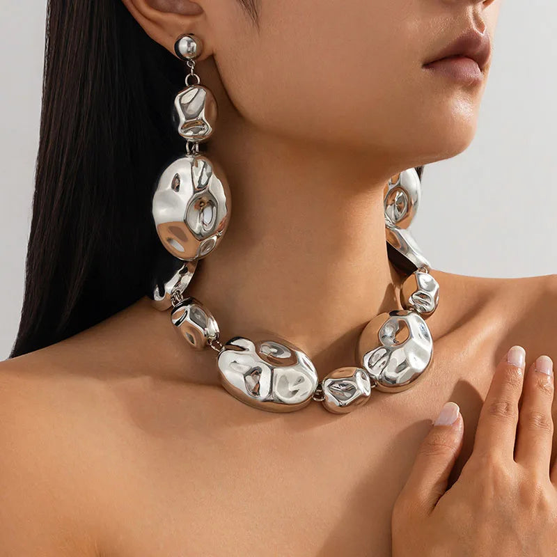 Silver Plated Statement Necklace