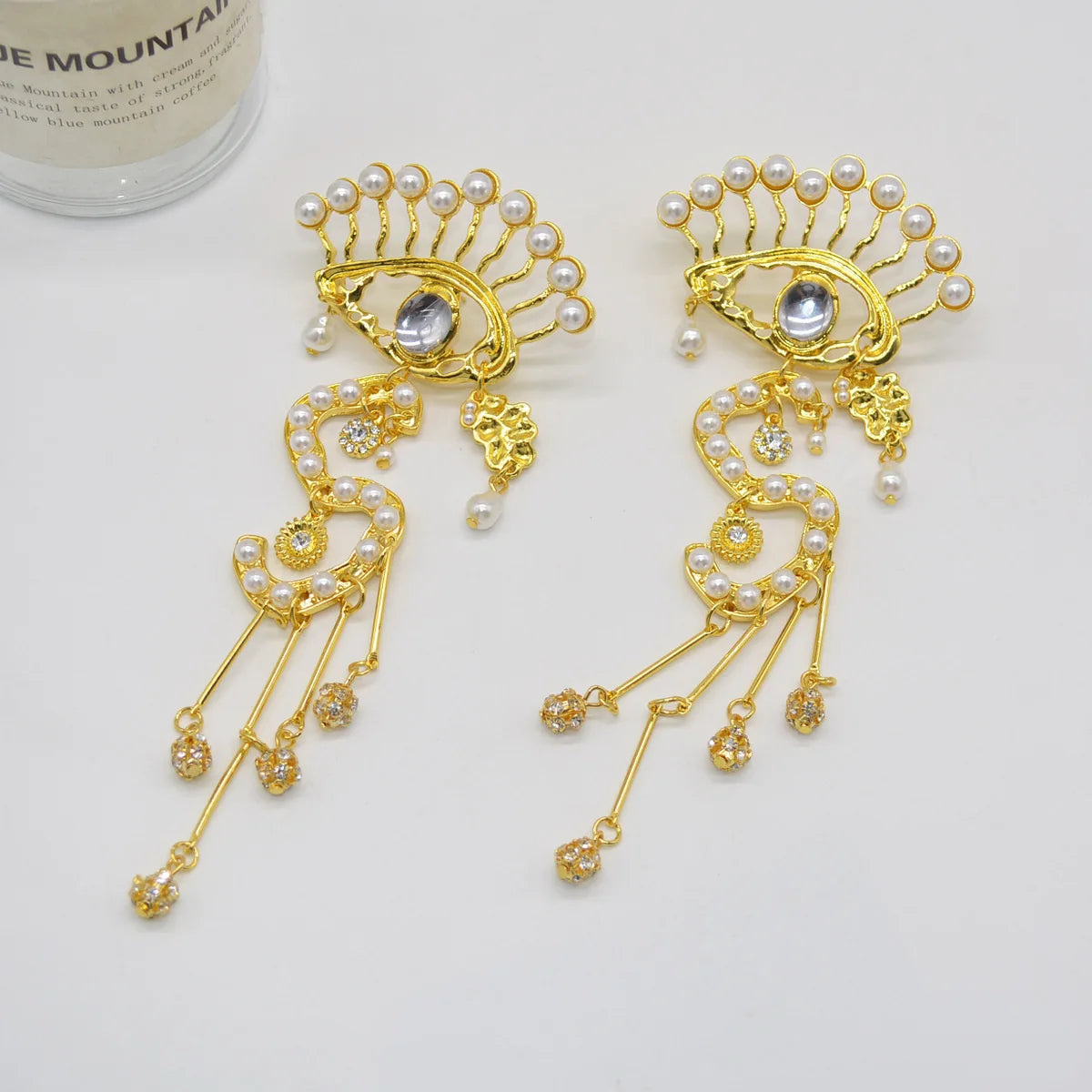 Eyes Surrealist Baroque Style Schiaparelli Statement Earrings