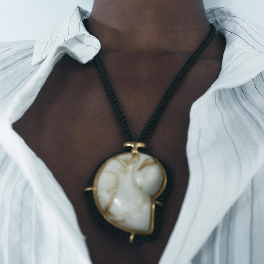 Boho Shell Rope Chain Pendant Necklace