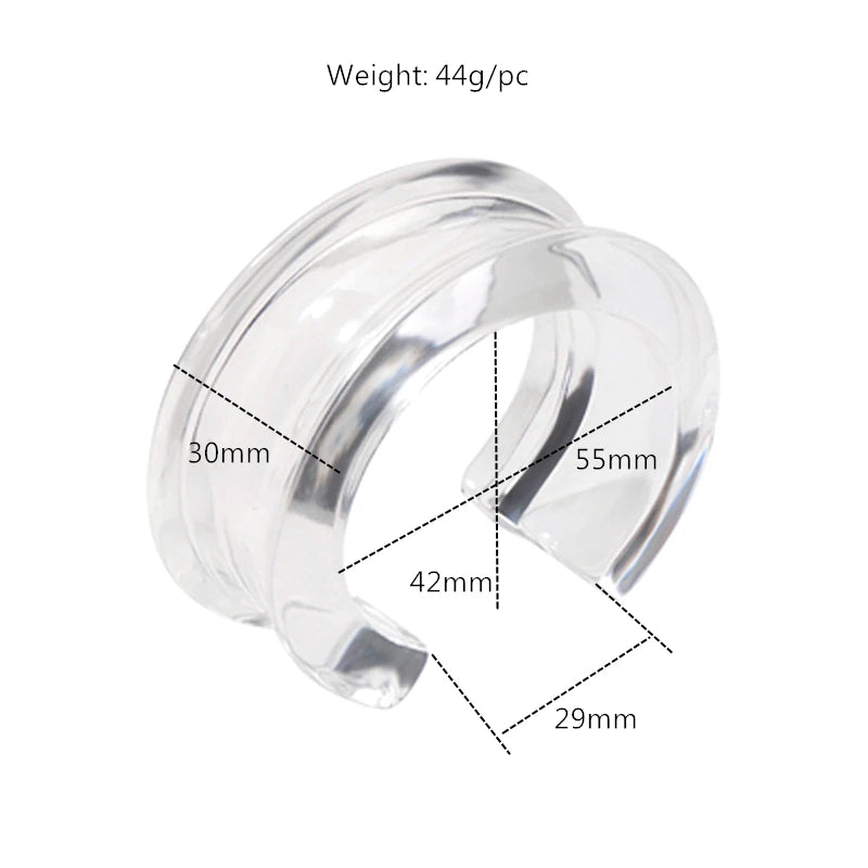 Acrylic Resin Opening Bangles