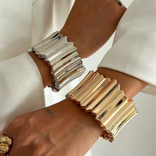 Chunky  Wavy Bangle Bracelets