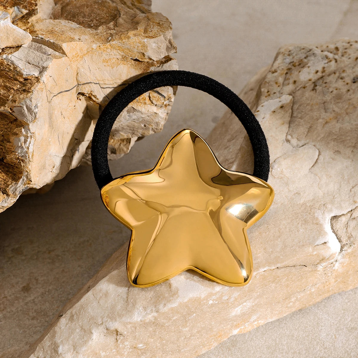 Star Gold Plated Stainless Steel Hair Cuff