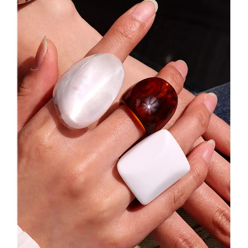 Resin Rings 3 Piece Set