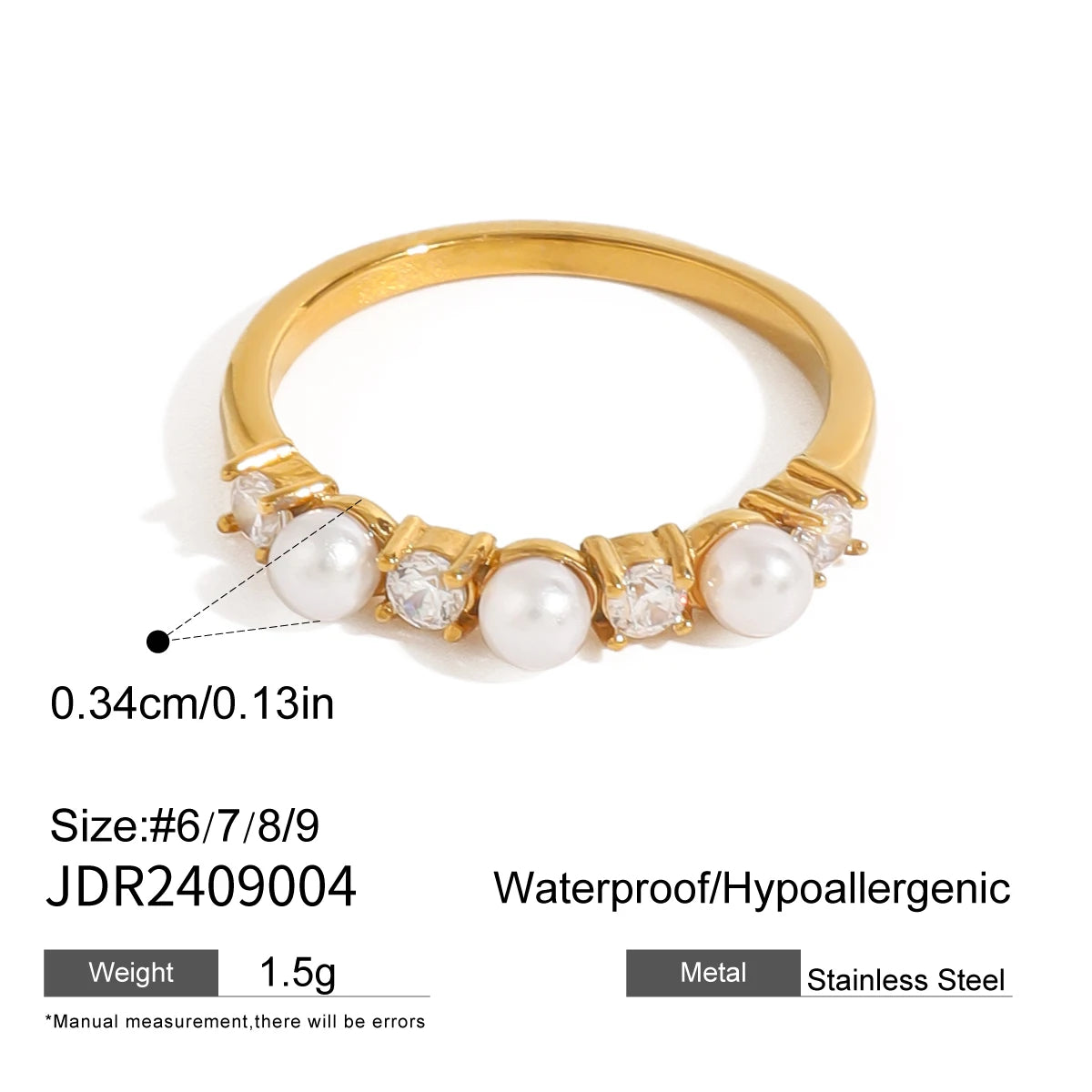 Gold Plated Statement Interlocking Ring Stackable