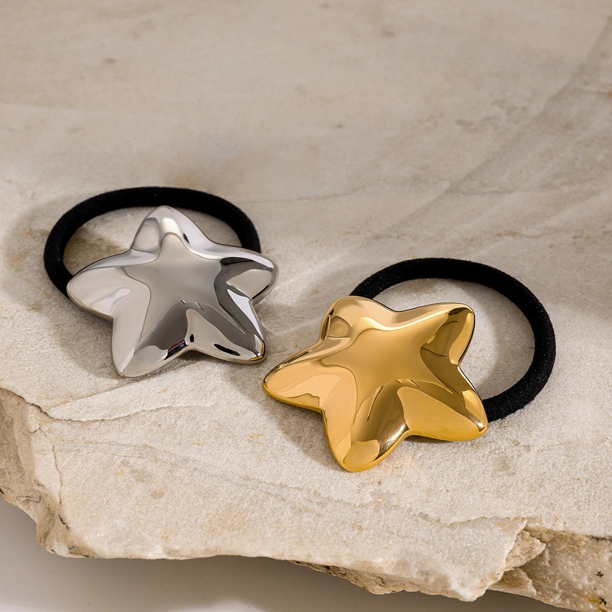 Star Gold Plated Stainless Steel Hair Cuff