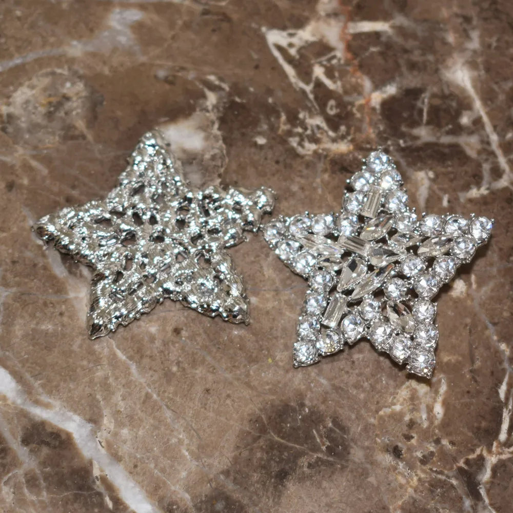 Statement Chunky Star Strass Crystal Earrings