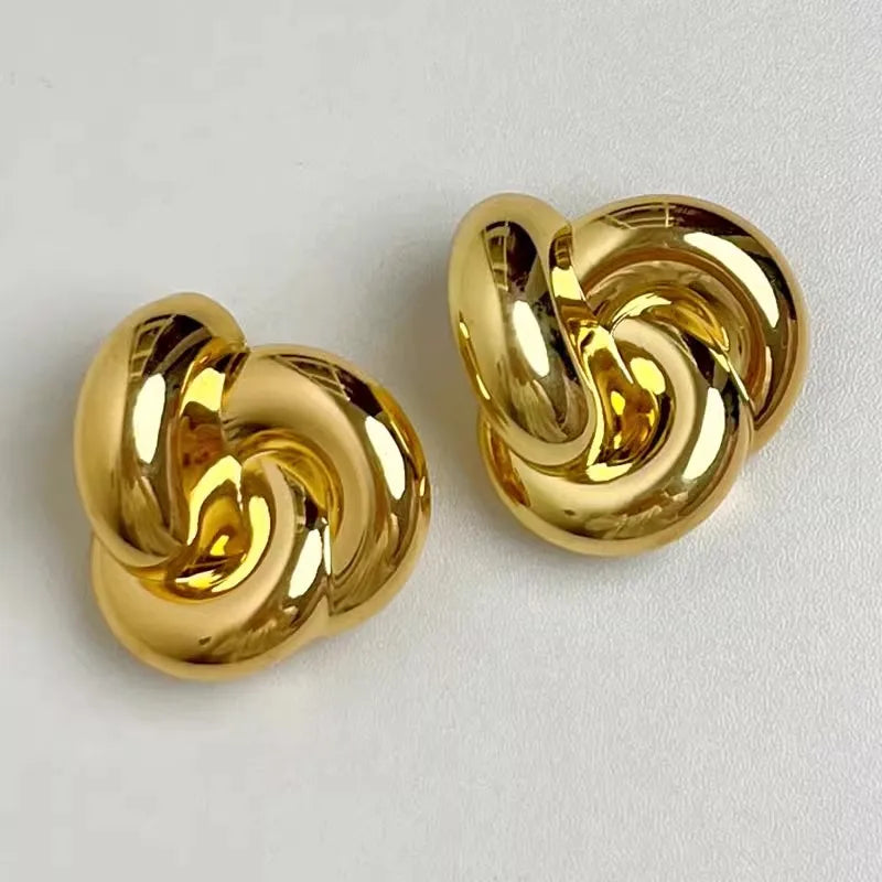 Vintage Style Twisted Knot Large Earrings