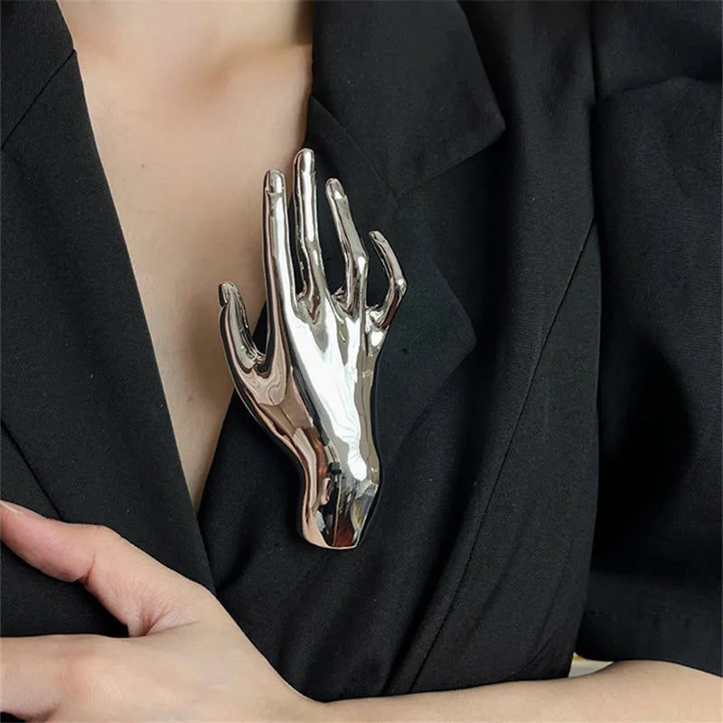 Hand Shaped Statement Brooch