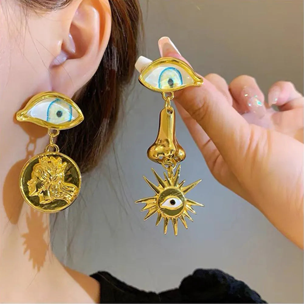 Eyes Dangle Earrings  Baroque Style Schiaparelli Earrings