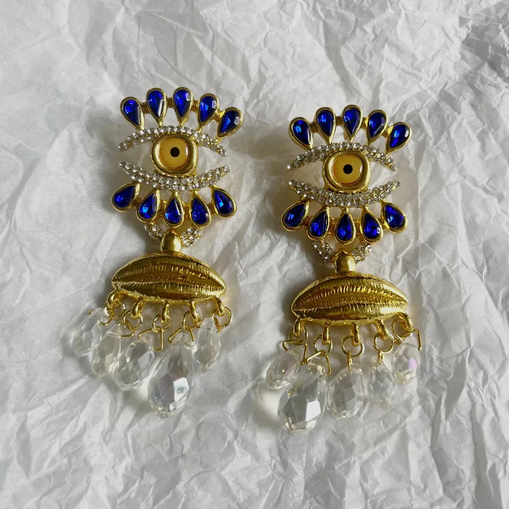 Baroque Surrealist Eyes Dangle Earrings