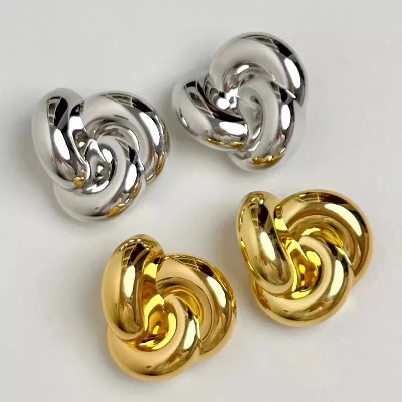 Vintage Style Twisted Knot Large Earrings