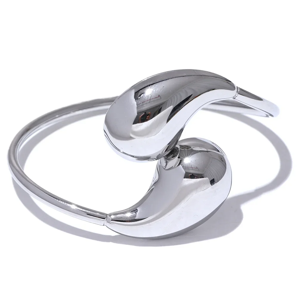 18K Gold Plated Water Drop Bracelet Bangle