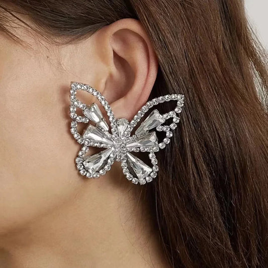 Butterfly Crystal Stud Earrings