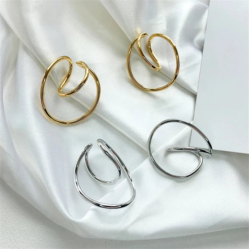 Organic Assymmetric Cuff Earrings